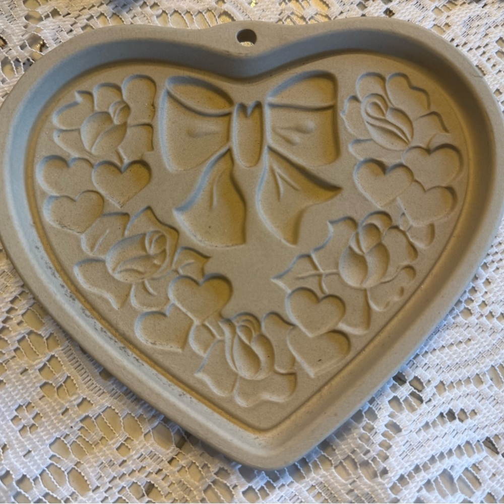 Pampered Chef Hospitality Heart Stoneware Ornament Set of 6 Vintage - Picture 6 of 9